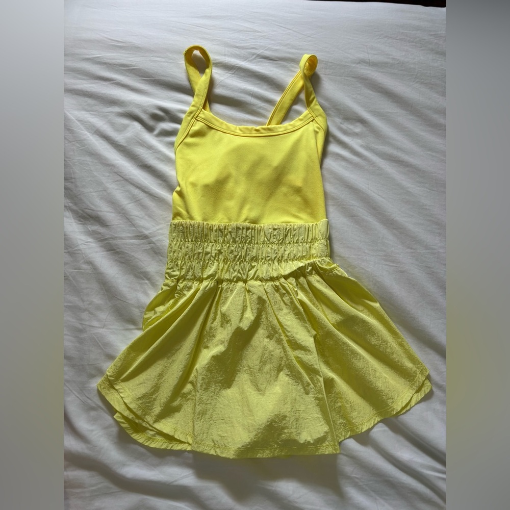 Free People Movement Shortie Dress in Yellow